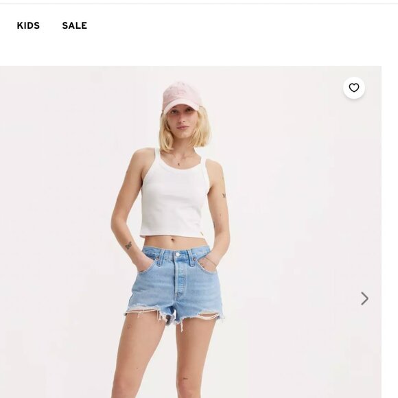 Levi's 501 Original Fit Jean Short (Luxor Heat Light Wash) - Picture 3 of 4